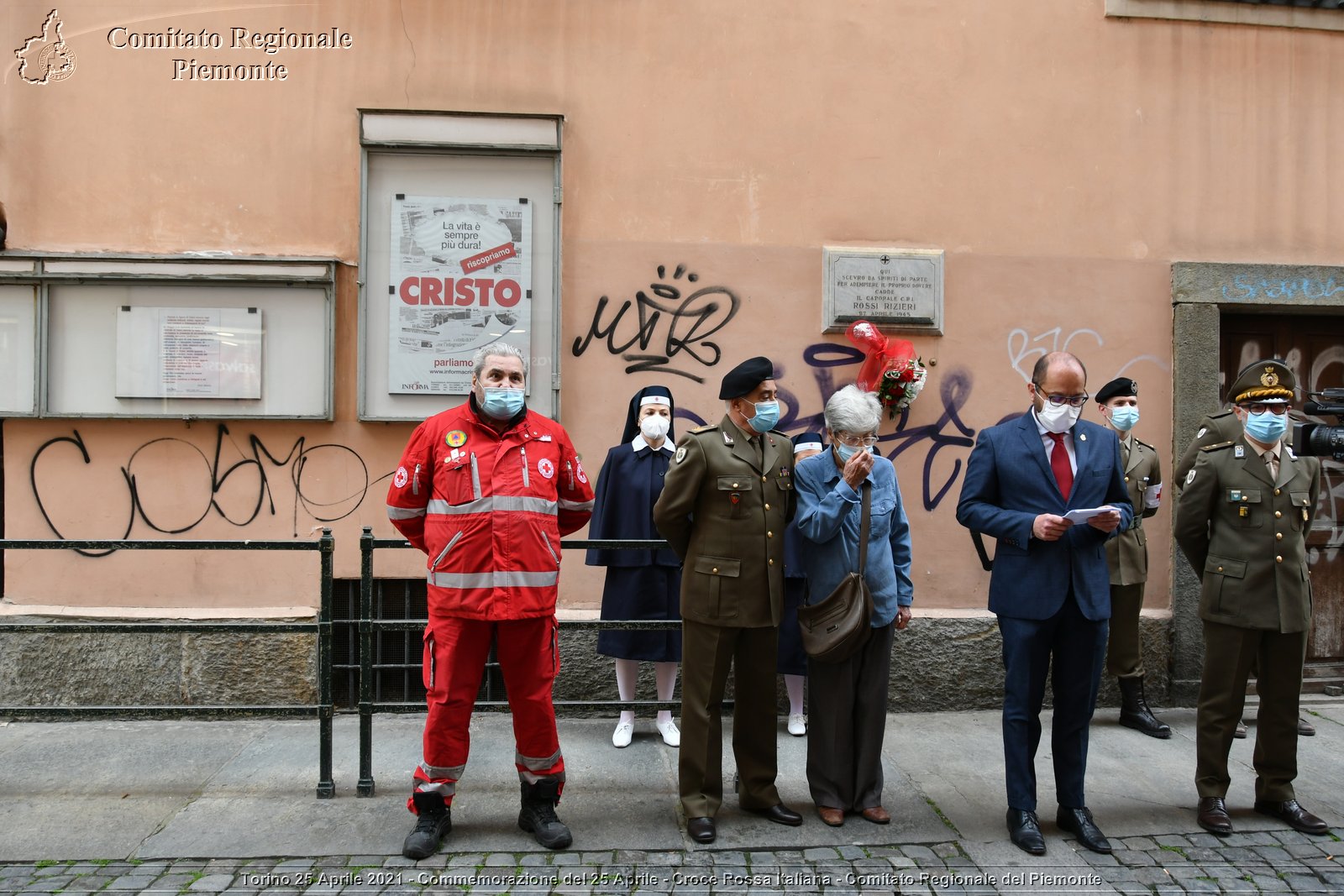 Torino 25 Aprile 2021 - Commemorazione del 25 Aprile - Croce Rossa Italiana - Comitato Regionale del Piemonte