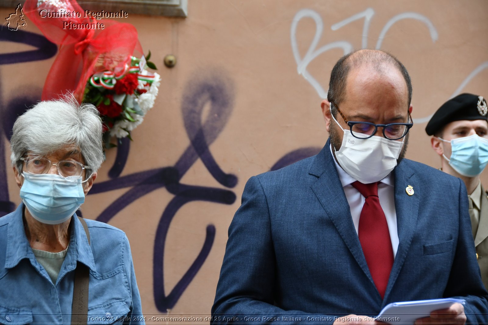 Torino 25 Aprile 2021 - Commemorazione del 25 Aprile - Croce Rossa Italiana - Comitato Regionale del Piemonte