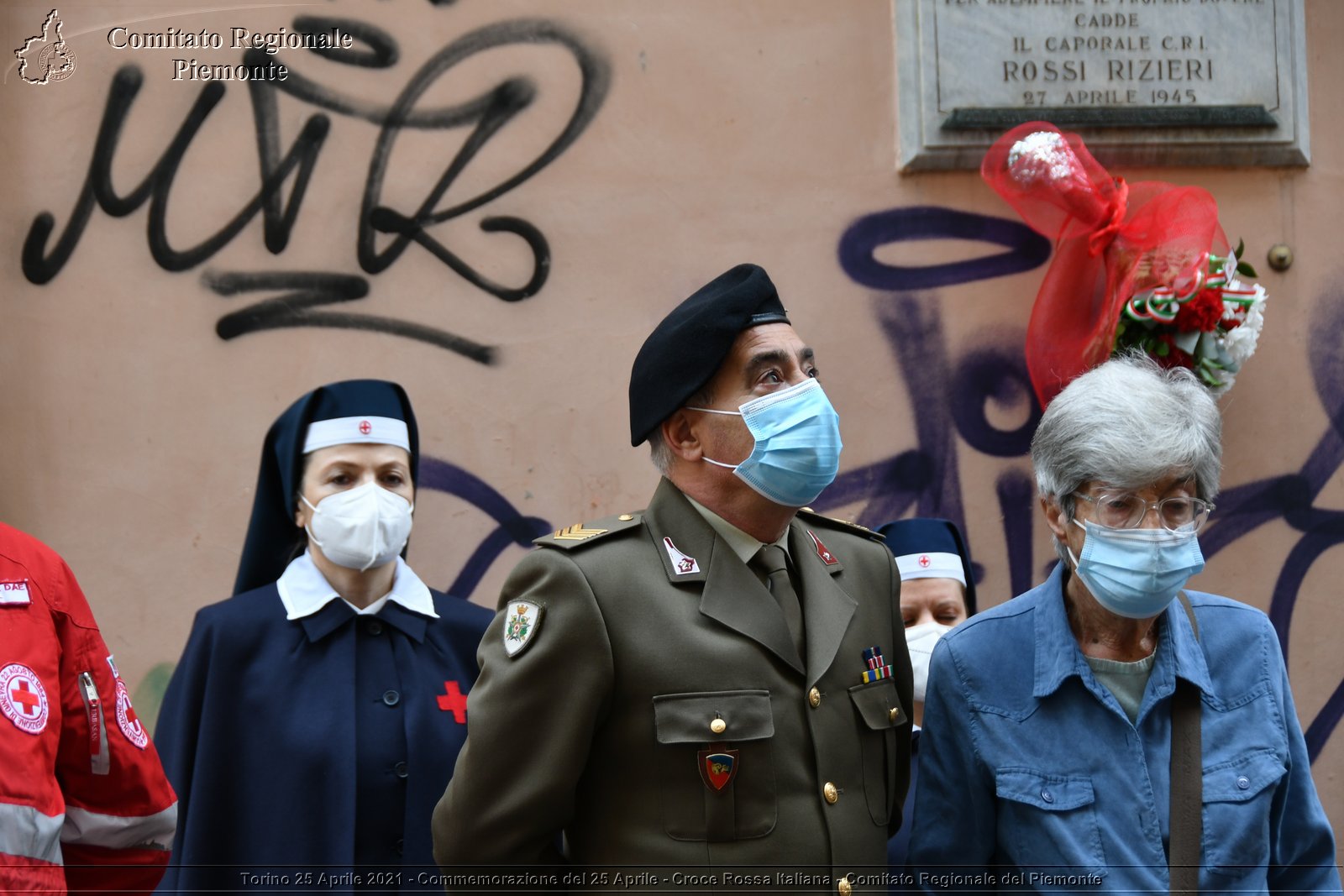 Torino 25 Aprile 2021 - Commemorazione del 25 Aprile - Croce Rossa Italiana - Comitato Regionale del Piemonte