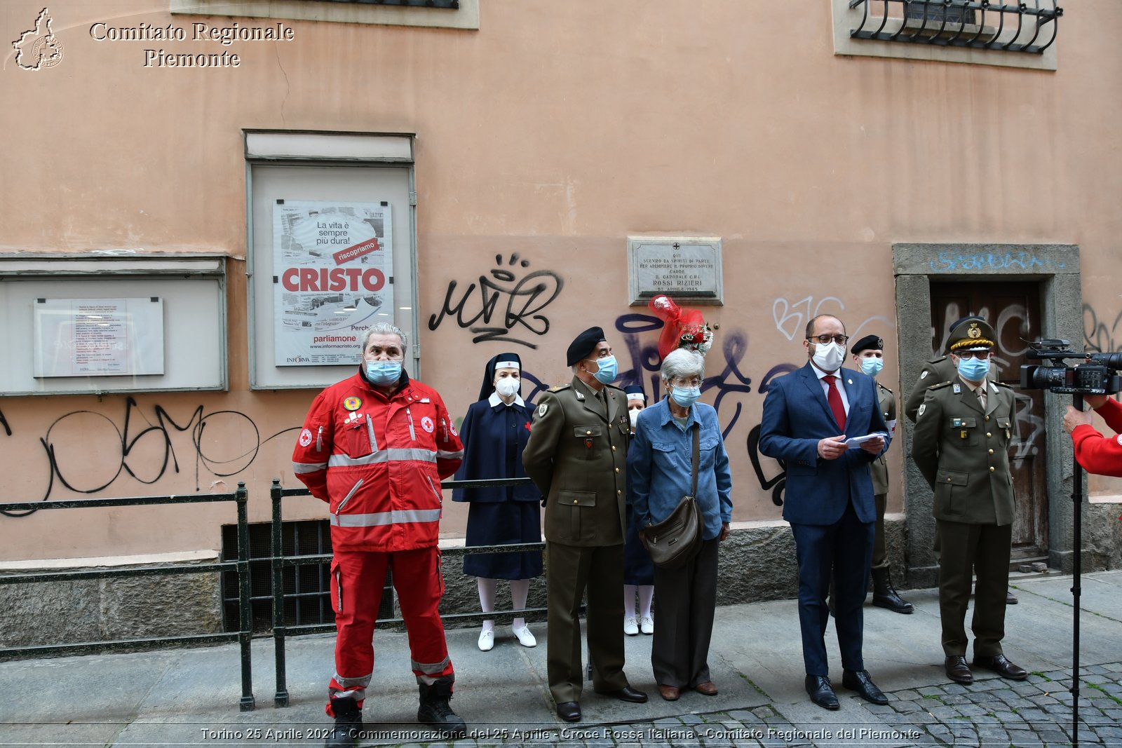 Torino 25 Aprile 2021 - Commemorazione del 25 Aprile - Croce Rossa Italiana - Comitato Regionale del Piemonte