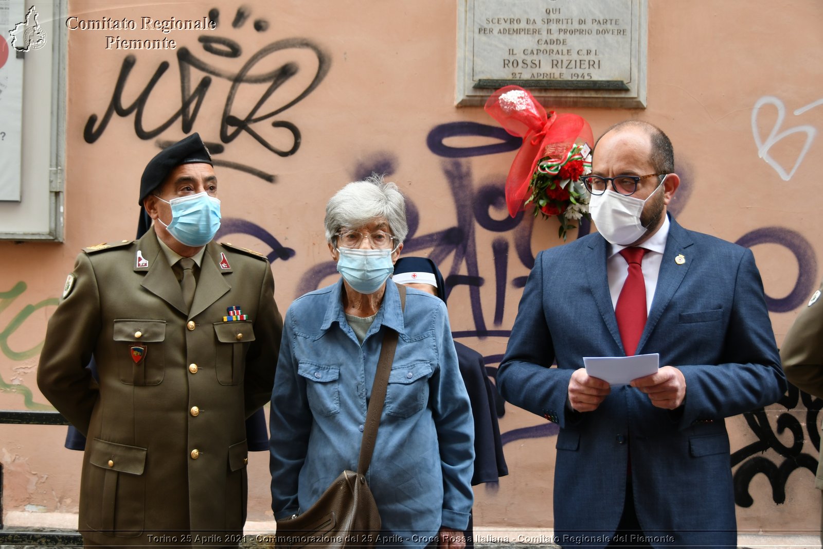 Torino 25 Aprile 2021 - Commemorazione del 25 Aprile - Croce Rossa Italiana - Comitato Regionale del Piemonte