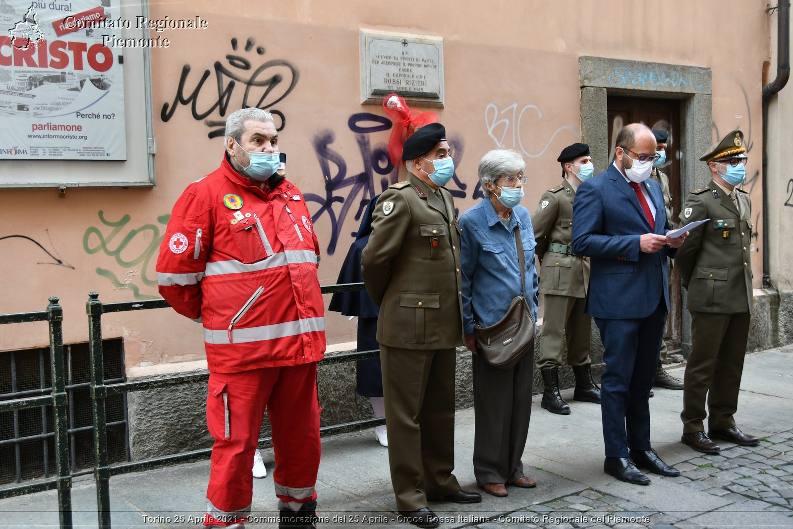 Torino 25 Aprile 2021 - Commemorazione del 25 Aprile - Croce Rossa Italiana - Comitato Regionale del Piemonte