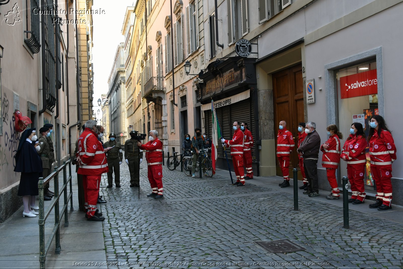 Torino 25 Aprile 2021 - Commemorazione del 25 Aprile - Croce Rossa Italiana - Comitato Regionale del Piemonte