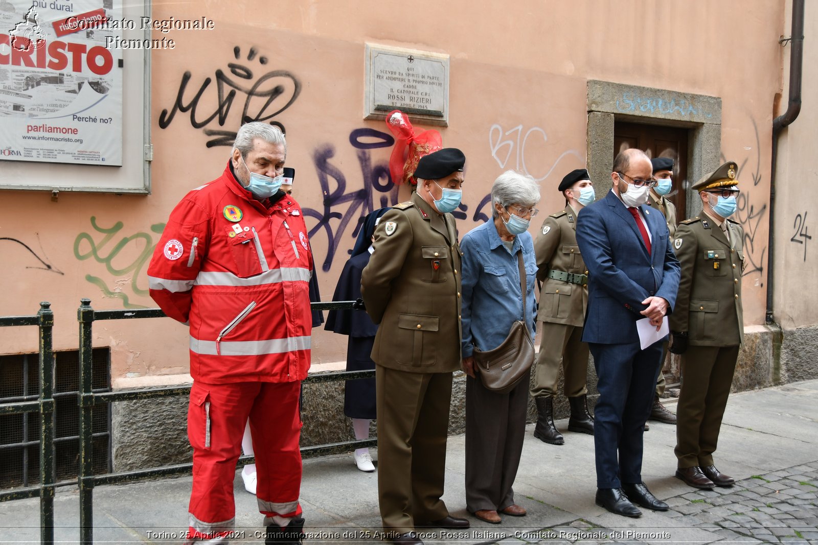 Torino 25 Aprile 2021 - Commemorazione del 25 Aprile - Croce Rossa Italiana - Comitato Regionale del Piemonte