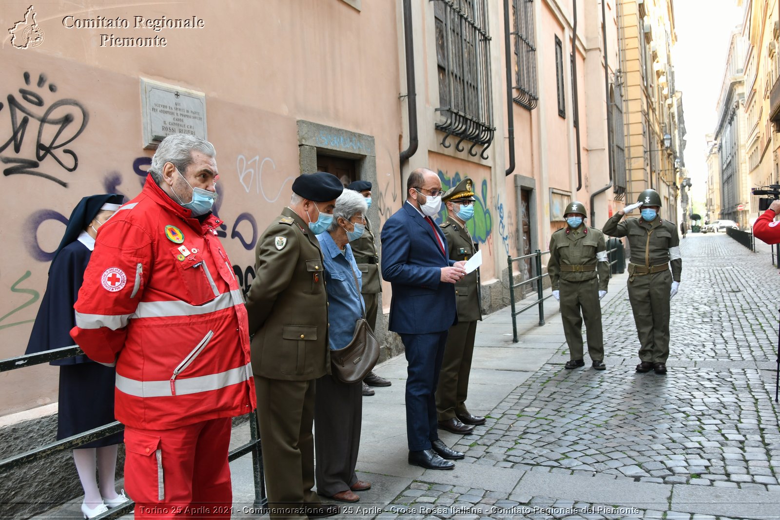 Torino 25 Aprile 2021 - Commemorazione del 25 Aprile - Croce Rossa Italiana - Comitato Regionale del Piemonte