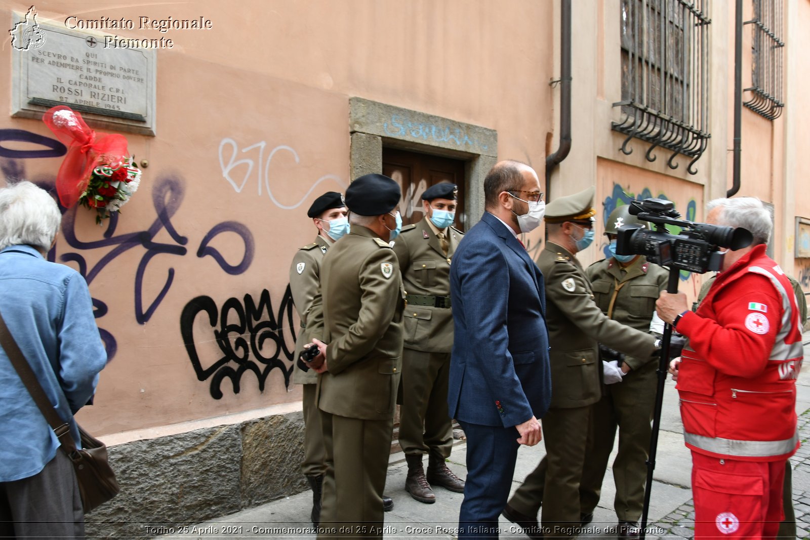 Torino 25 Aprile 2021 - Commemorazione del 25 Aprile - Croce Rossa Italiana - Comitato Regionale del Piemonte