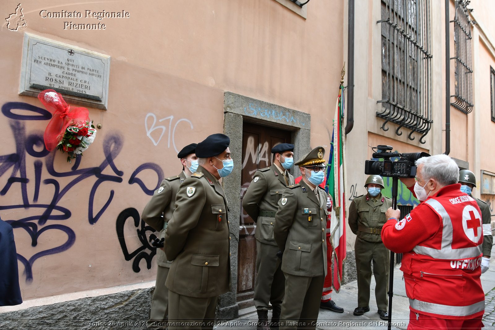 Torino 25 Aprile 2021 - Commemorazione del 25 Aprile - Croce Rossa Italiana - Comitato Regionale del Piemonte