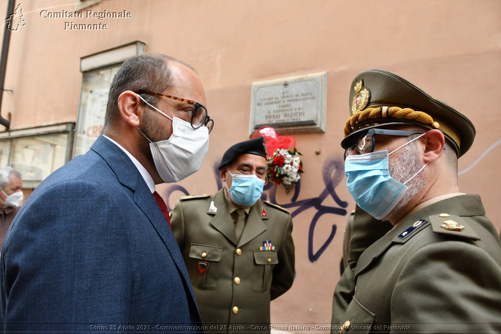 Torino 25 Aprile 2021 - Commemorazione del 25 Aprile - Croce Rossa Italiana - Comitato Regionale del Piemonte