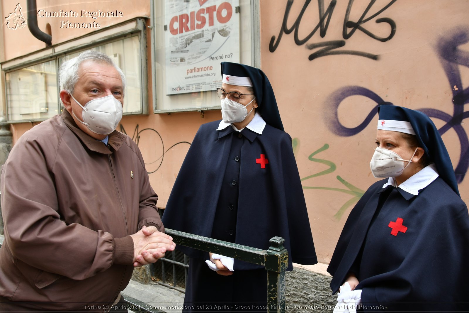 Torino 25 Aprile 2021 - Commemorazione del 25 Aprile - Croce Rossa Italiana - Comitato Regionale del Piemonte