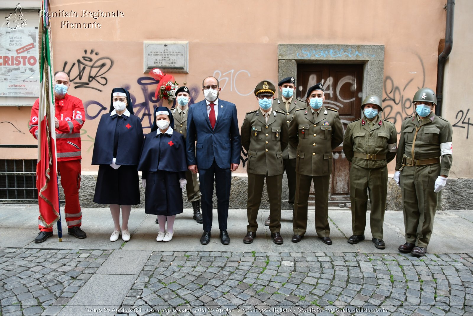 Torino 25 Aprile 2021 - Commemorazione del 25 Aprile - Croce Rossa Italiana - Comitato Regionale del Piemonte