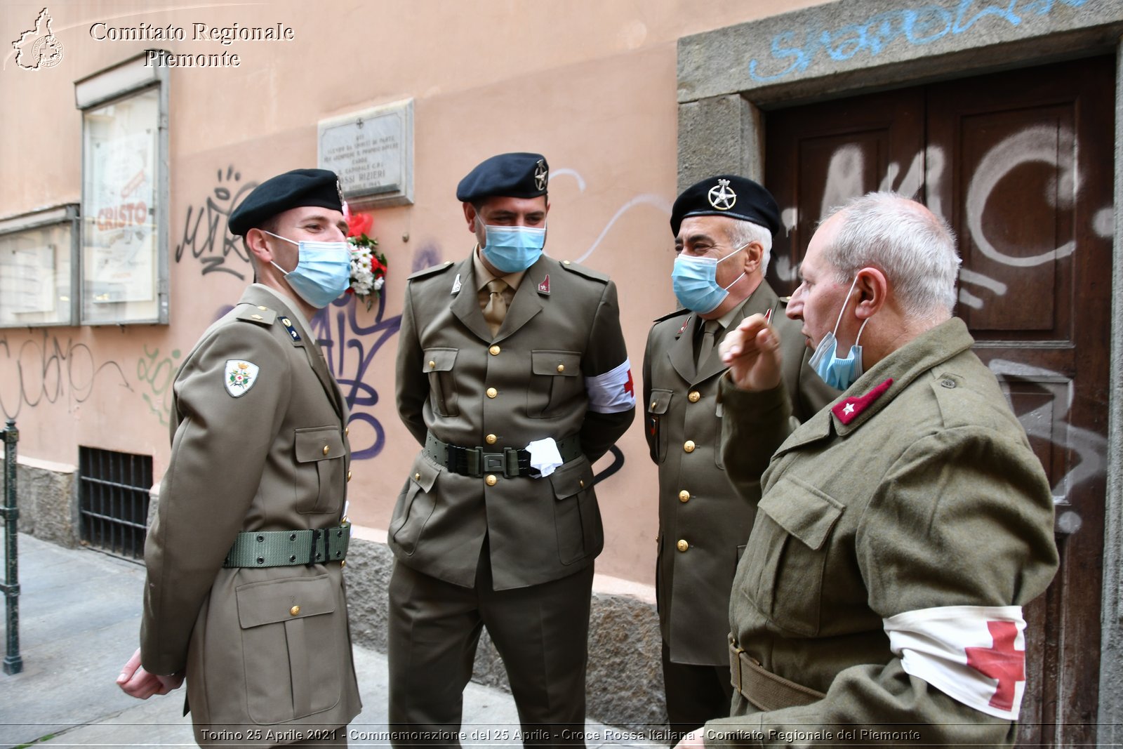 Torino 25 Aprile 2021 - Commemorazione del 25 Aprile - Croce Rossa Italiana - Comitato Regionale del Piemonte