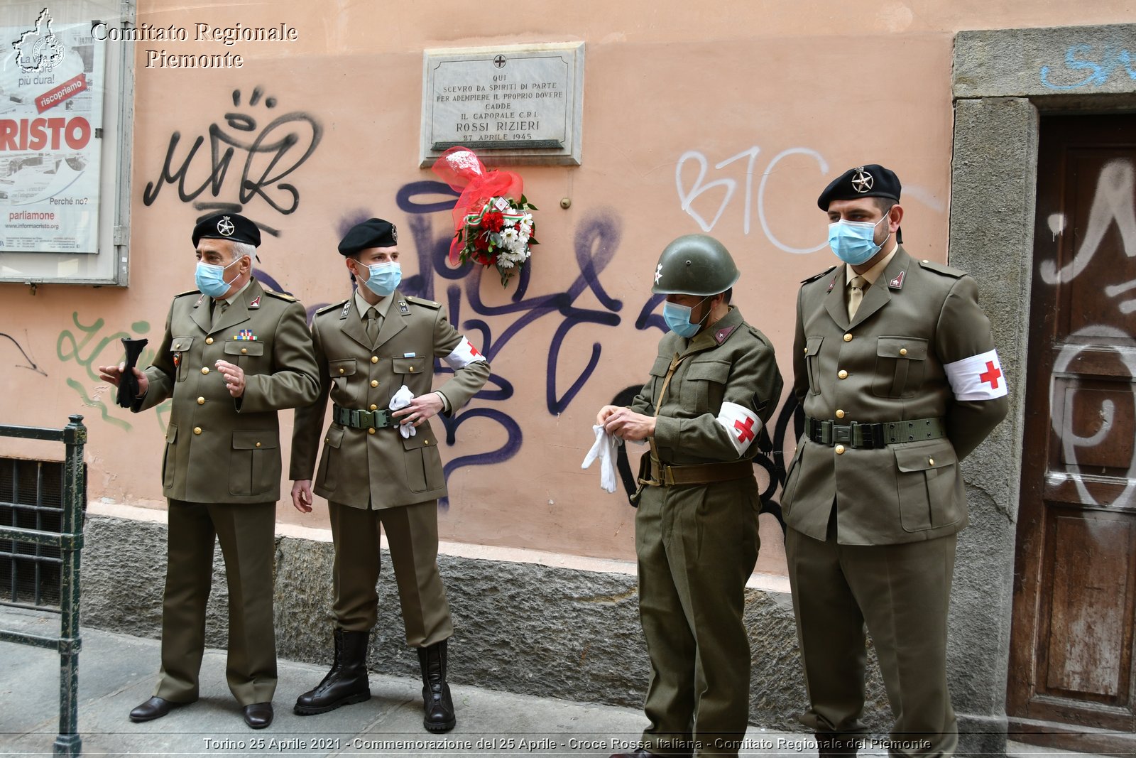 Torino 25 Aprile 2021 - Commemorazione del 25 Aprile - Croce Rossa Italiana - Comitato Regionale del Piemonte