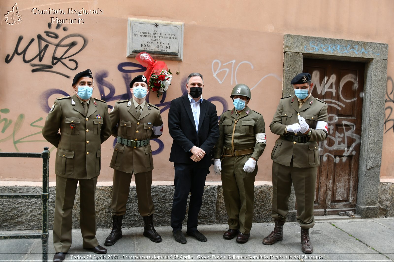 Torino 25 Aprile 2021 - Commemorazione del 25 Aprile - Croce Rossa Italiana - Comitato Regionale del Piemonte