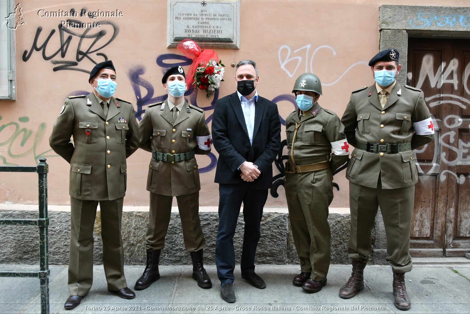 Torino 25 Aprile 2021 - Commemorazione del 25 Aprile - Croce Rossa Italiana - Comitato Regionale del Piemonte