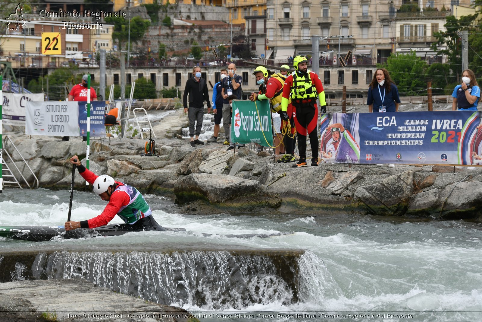 Ivrea 9 Maggio 2021 - Campionati Europei Assoluti di Canoa Slalom - Croce Rossa Italiana - Comitato Regionale del Piemonte