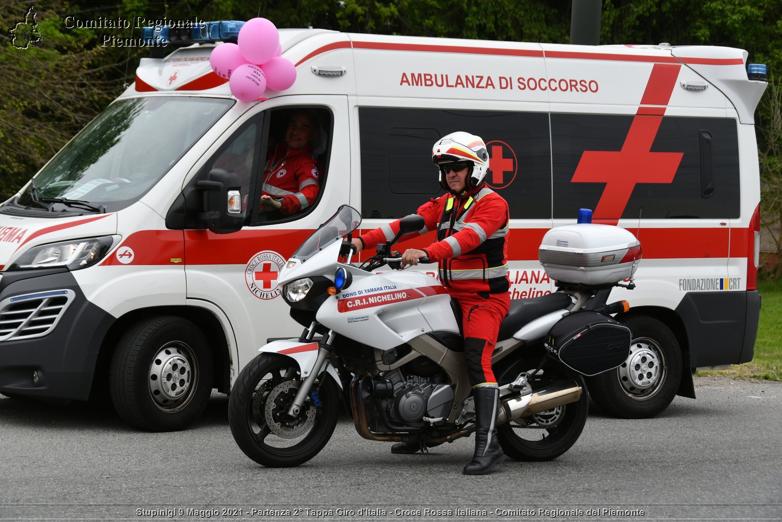 Stupinigi 9 Maggio 2021 - Partenza 2° Tappa Giro d'Italia - Croce Rossa Italiana - Comitato Regionale del Piemonte