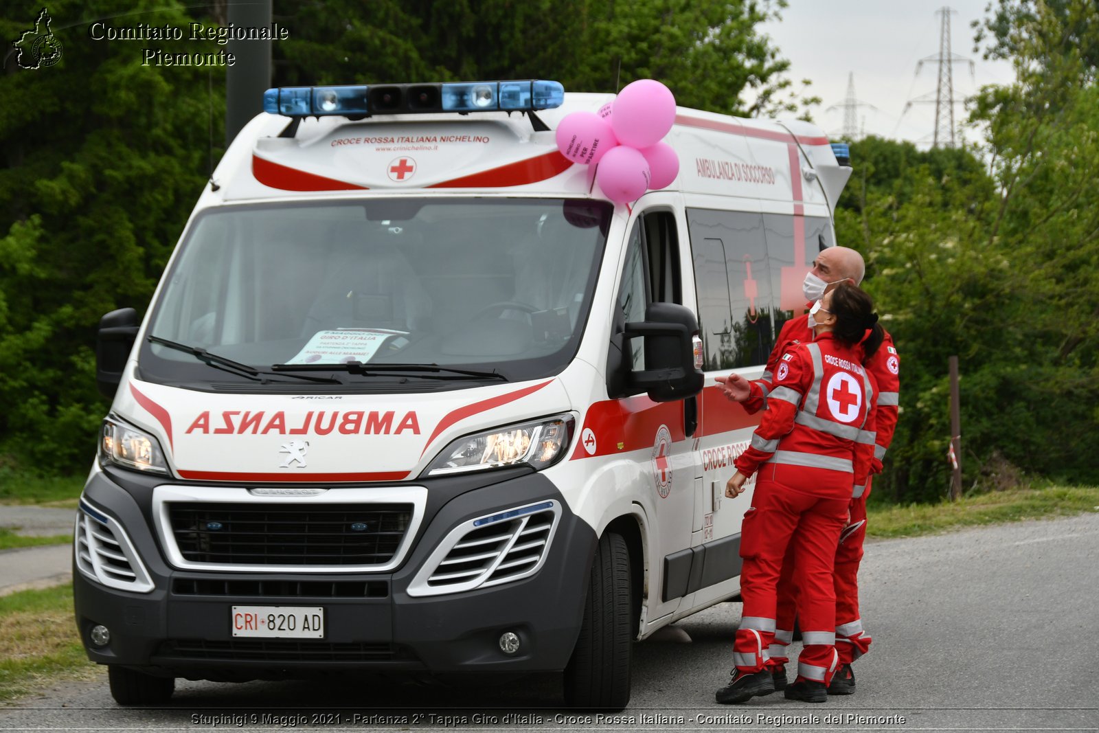 Stupinigi 9 Maggio 2021 - Partenza 2° Tappa Giro d'Italia - Croce Rossa Italiana - Comitato Regionale del Piemonte