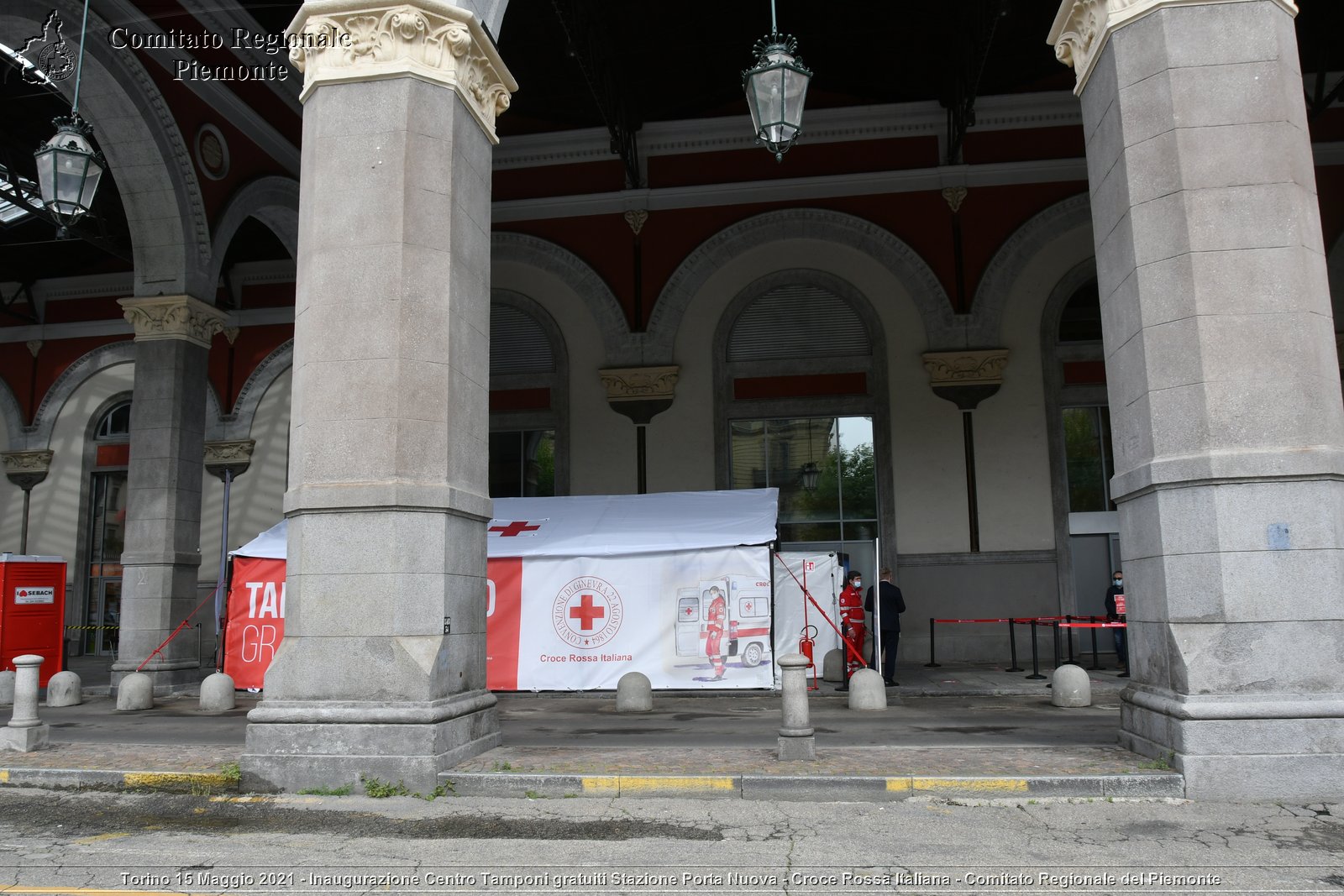 Torino 15 Maggio 2021 - Inaugurazione Centro Tamponi gratuiti Stazione Porta Nuova - Croce Rossa Italiana - Comitato Regionale del Piemonte