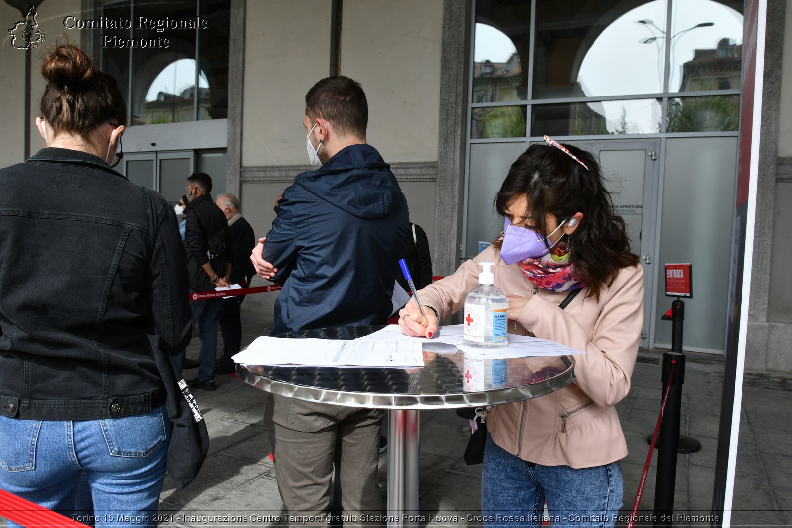 Torino 15 Maggio 2021 - Inaugurazione Centro Tamponi gratuiti Stazione Porta Nuova - Croce Rossa Italiana - Comitato Regionale del Piemonte