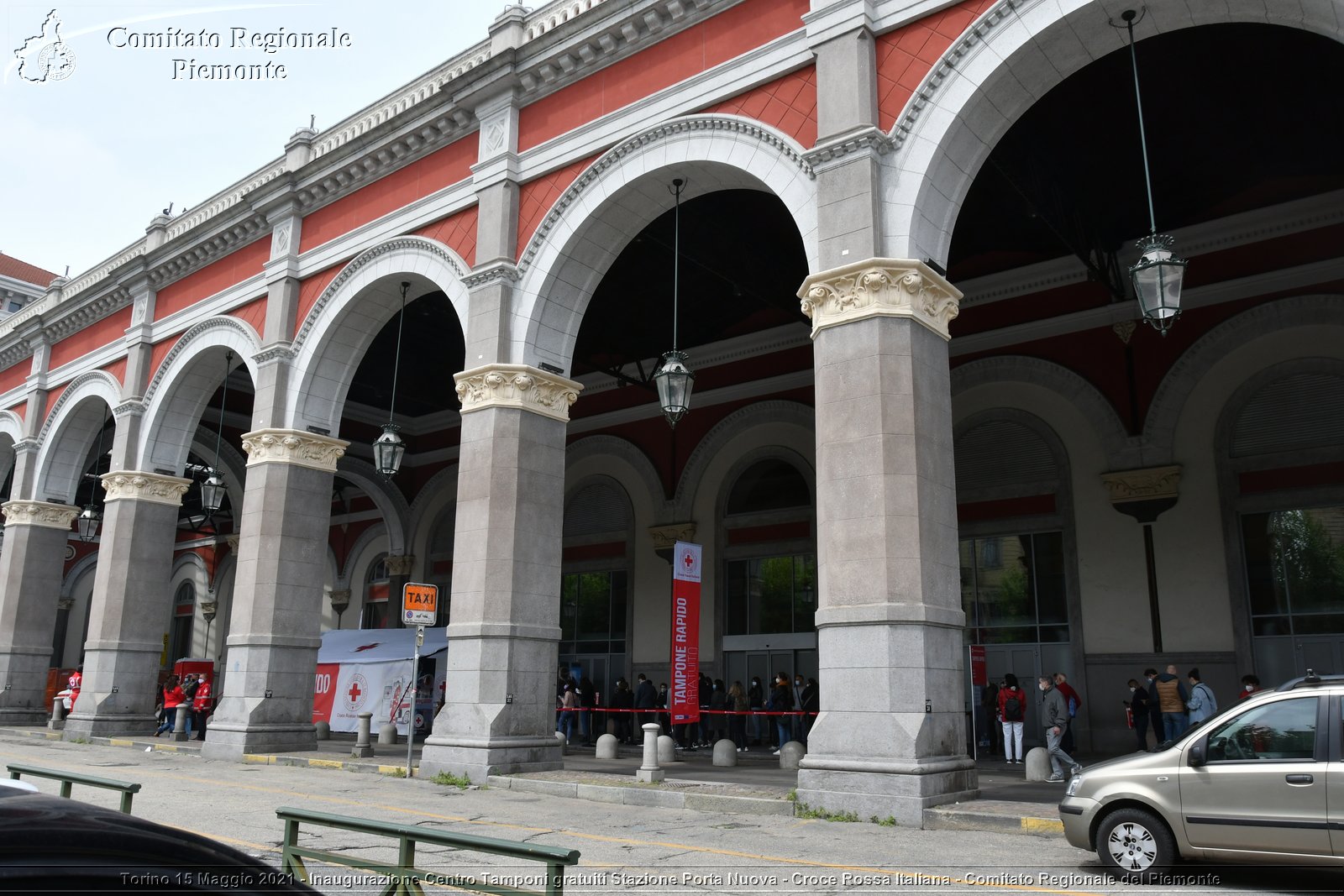 Torino 15 Maggio 2021 - Inaugurazione Centro Tamponi gratuiti Stazione Porta Nuova - Croce Rossa Italiana - Comitato Regionale del Piemonte