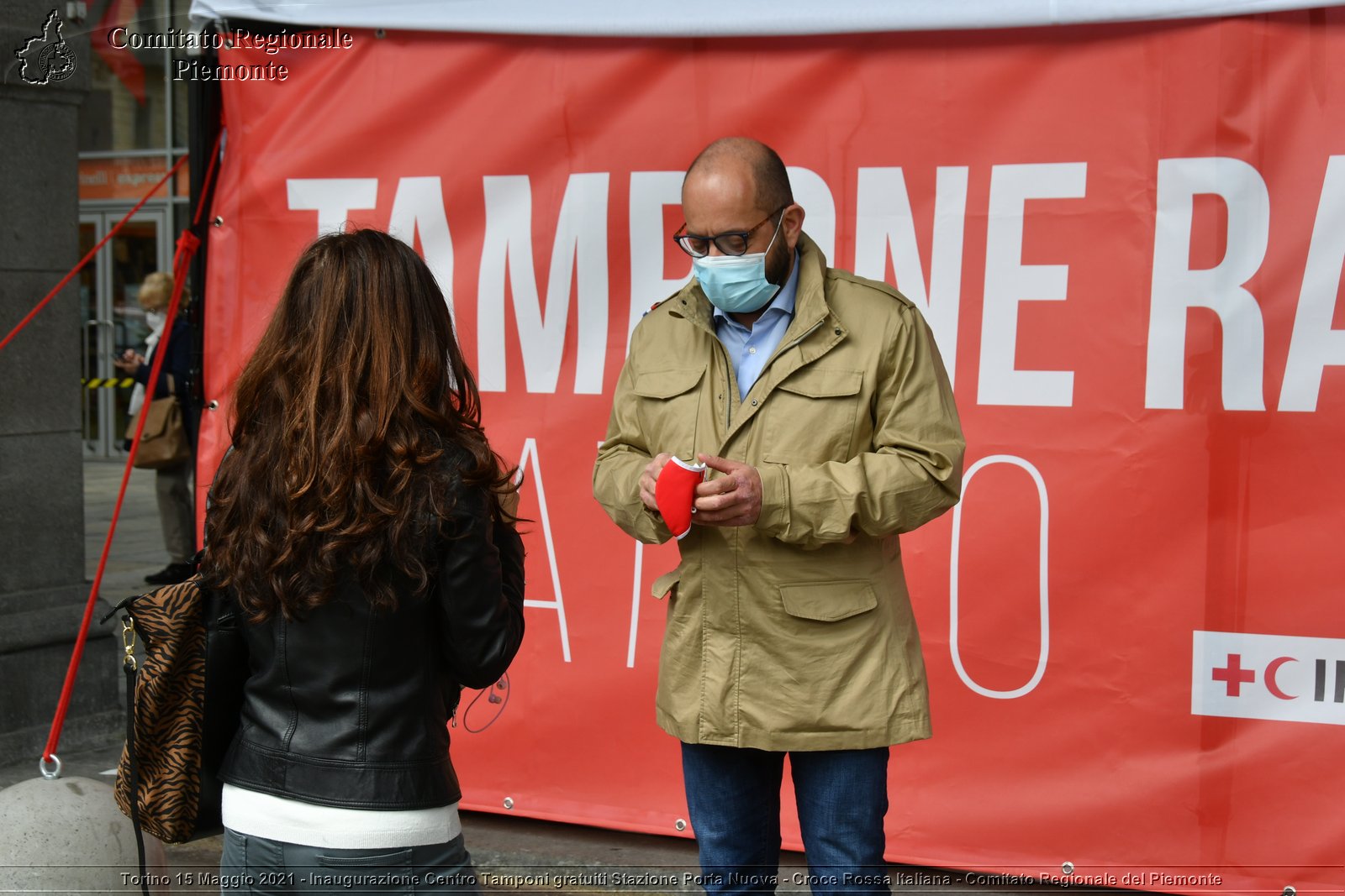 Torino 15 Maggio 2021 - Inaugurazione Centro Tamponi gratuiti Stazione Porta Nuova - Croce Rossa Italiana - Comitato Regionale del Piemonte