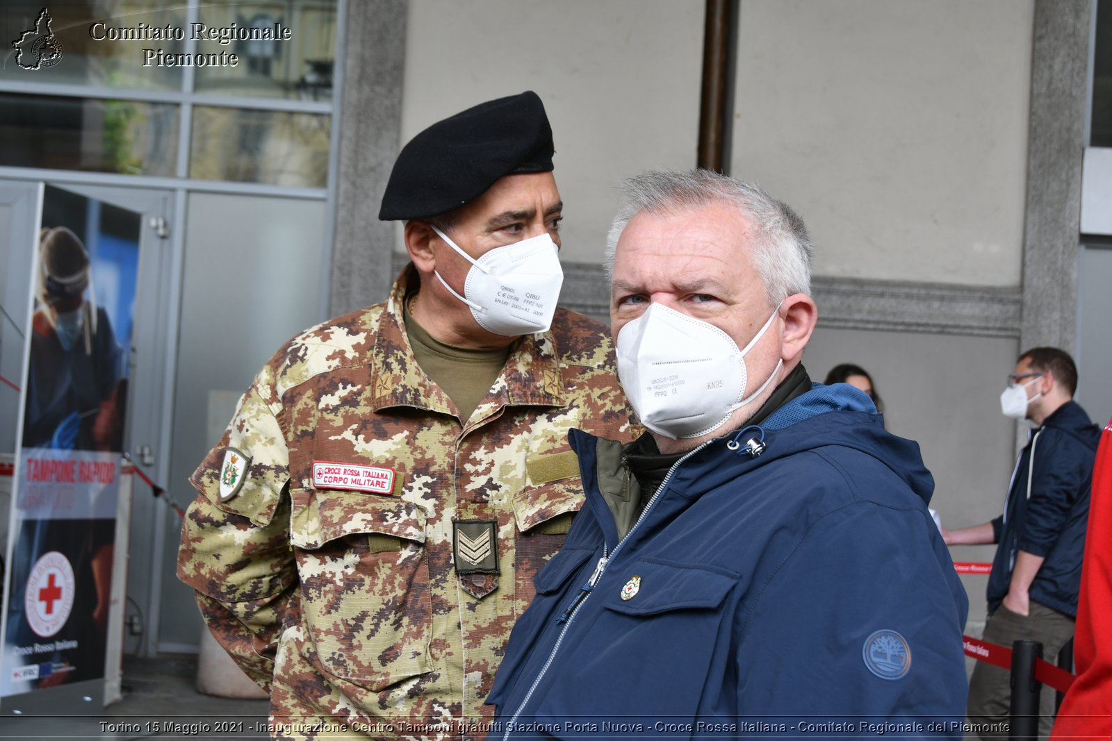 Torino 15 Maggio 2021 - Inaugurazione Centro Tamponi gratuiti Stazione Porta Nuova - Croce Rossa Italiana - Comitato Regionale del Piemonte