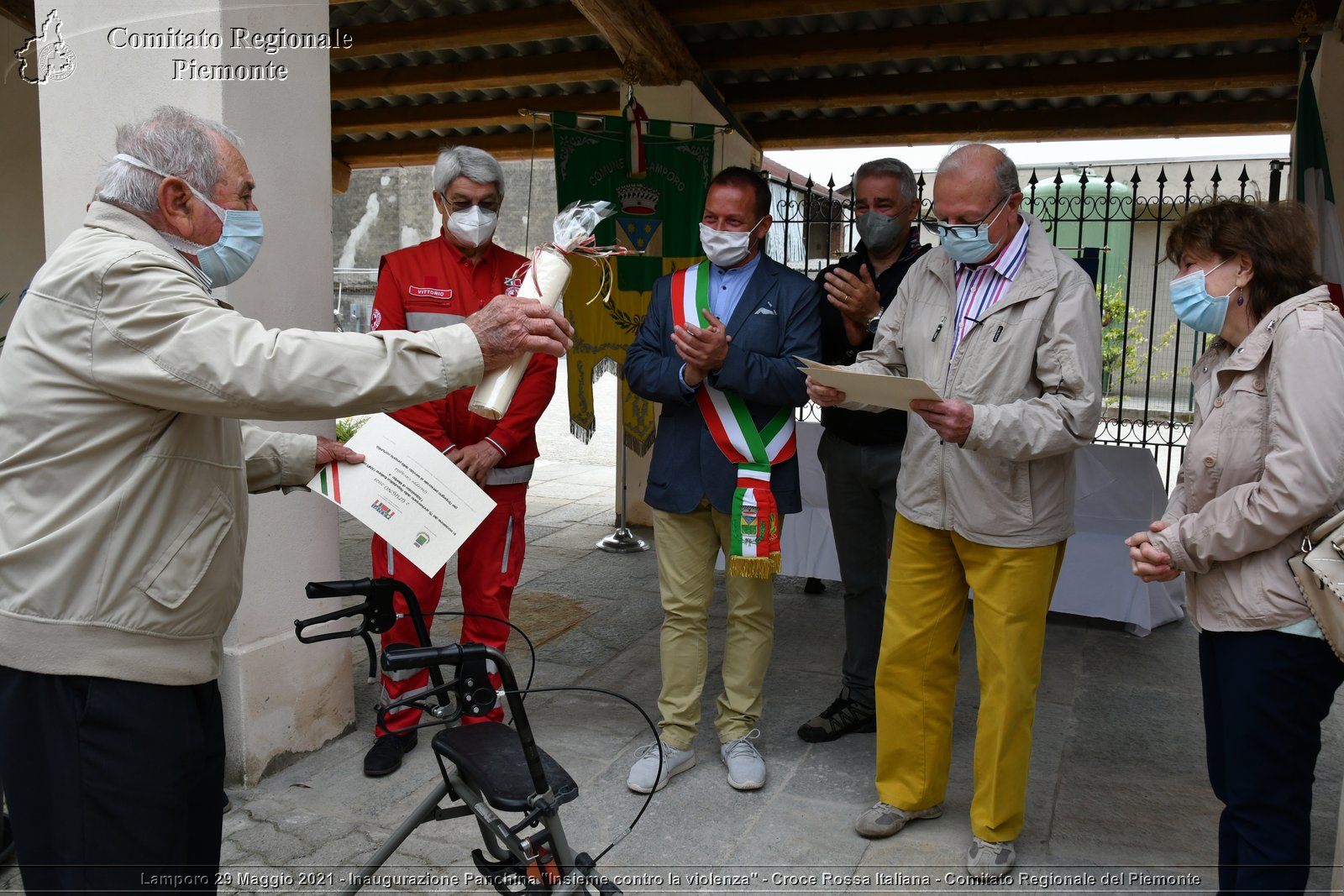 Lamporo 29 Maggio 2021 - Inaugurazione Panchina "Insieme contro la violenza" - Croce Rossa Italiana - Comitato Regionale del Piemonte