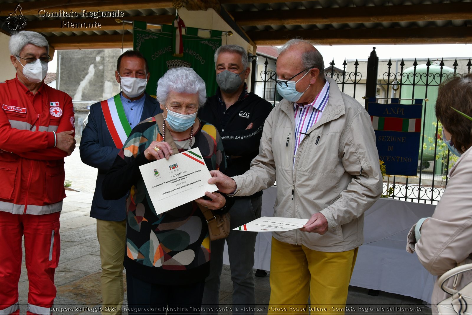 Lamporo 29 Maggio 2021 - Inaugurazione Panchina "Insieme contro la violenza" - Croce Rossa Italiana - Comitato Regionale del Piemonte