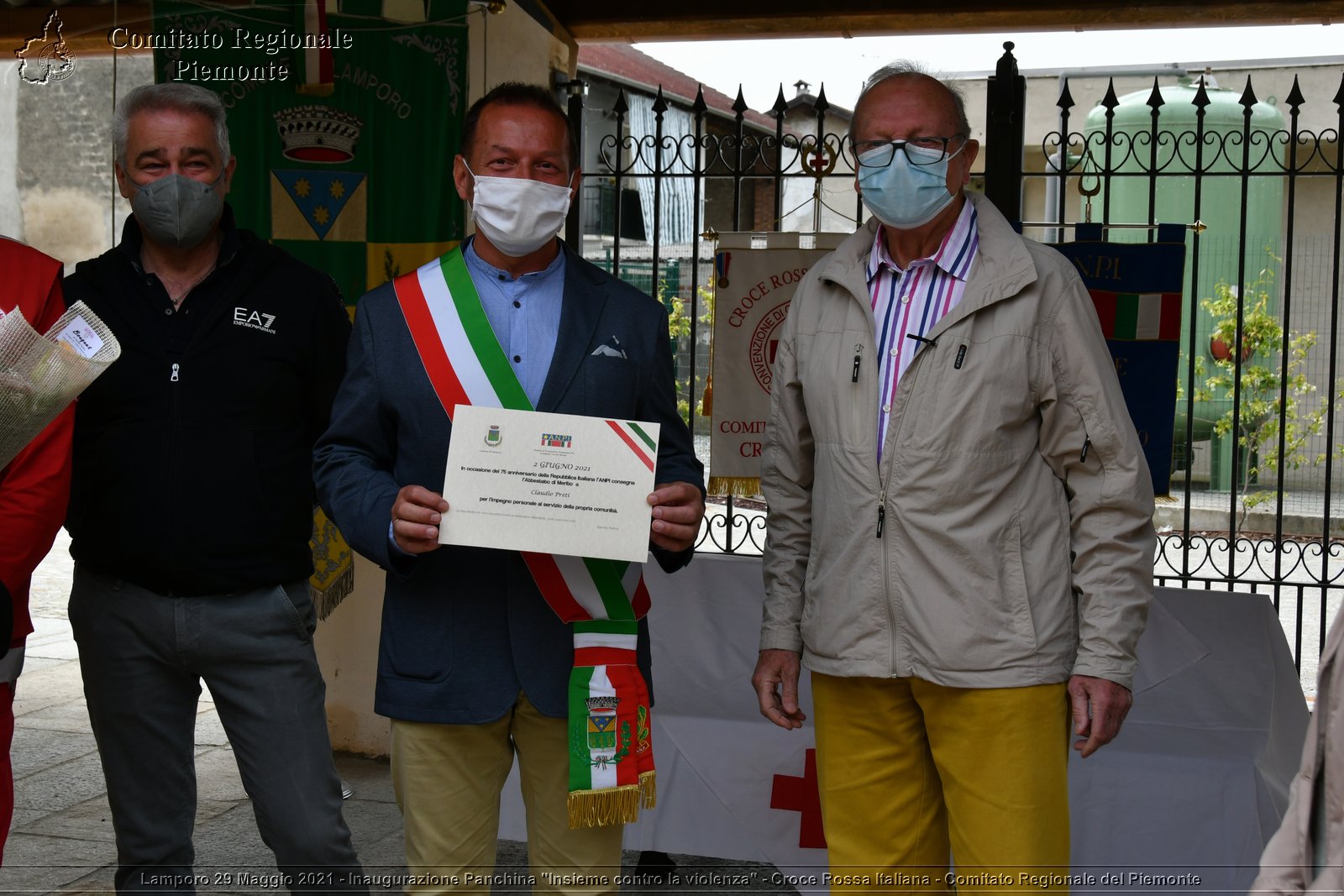 Lamporo 29 Maggio 2021 - Inaugurazione Panchina "Insieme contro la violenza" - Croce Rossa Italiana - Comitato Regionale del Piemonte