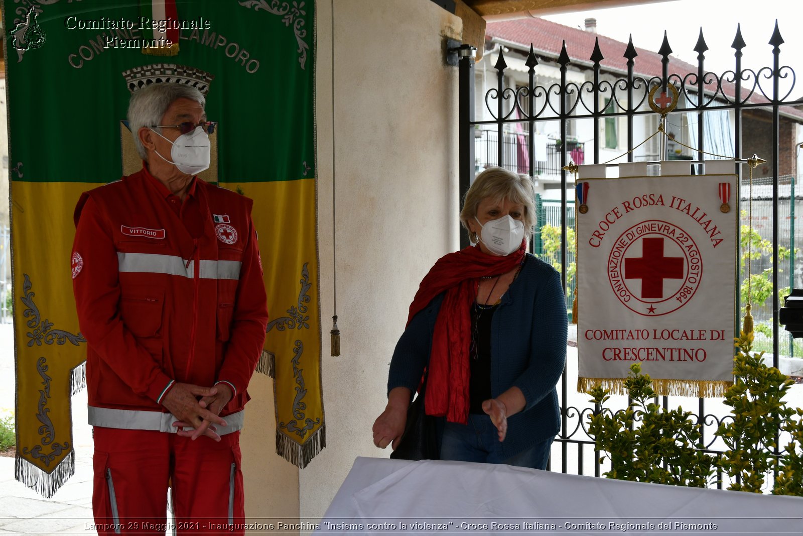 Lamporo 29 Maggio 2021 - Inaugurazione Panchina "Insieme contro la violenza" - Croce Rossa Italiana - Comitato Regionale del Piemonte