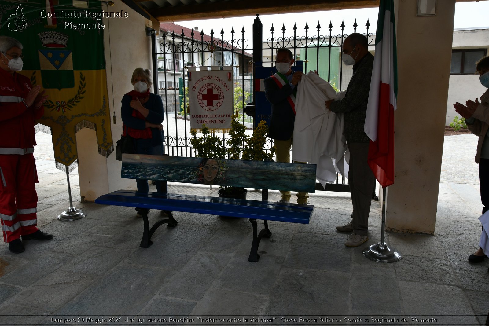 Lamporo 29 Maggio 2021 - Inaugurazione Panchina "Insieme contro la violenza" - Croce Rossa Italiana - Comitato Regionale del Piemonte