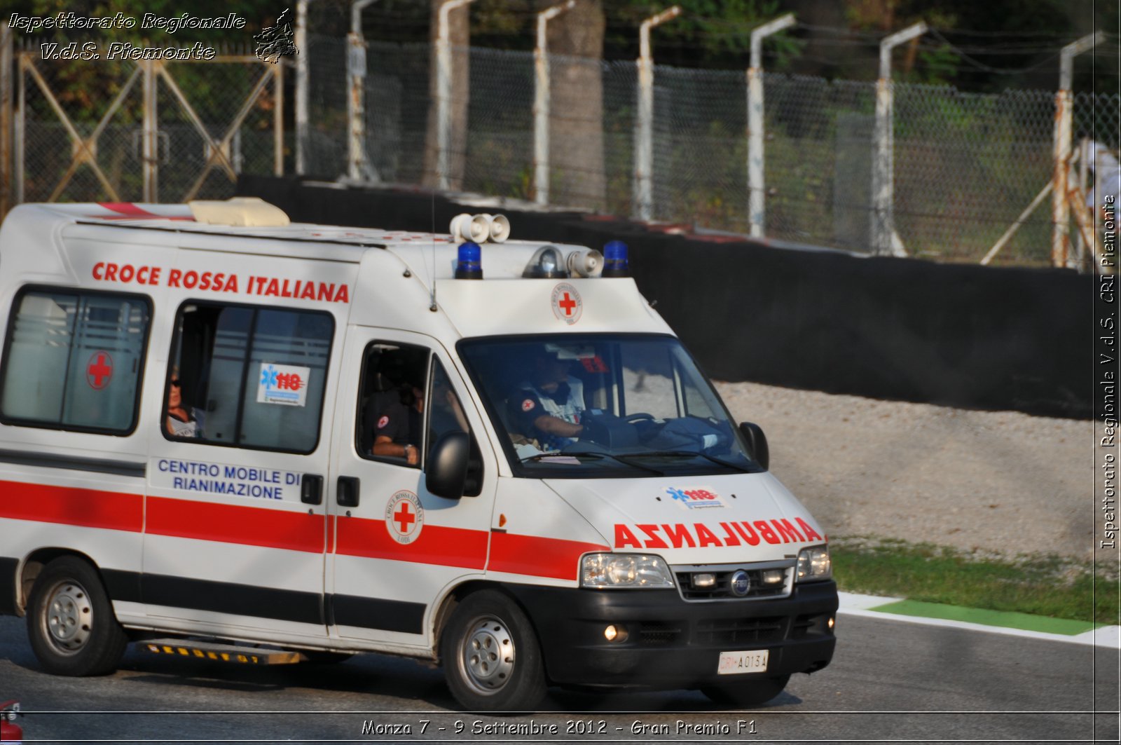 Monza 7 - 9 Settembre 2012 - Gran Premio F1 - Croce Rossa Italiana - Ispettorato Regionale Volontari del Soccorso del Piemonte