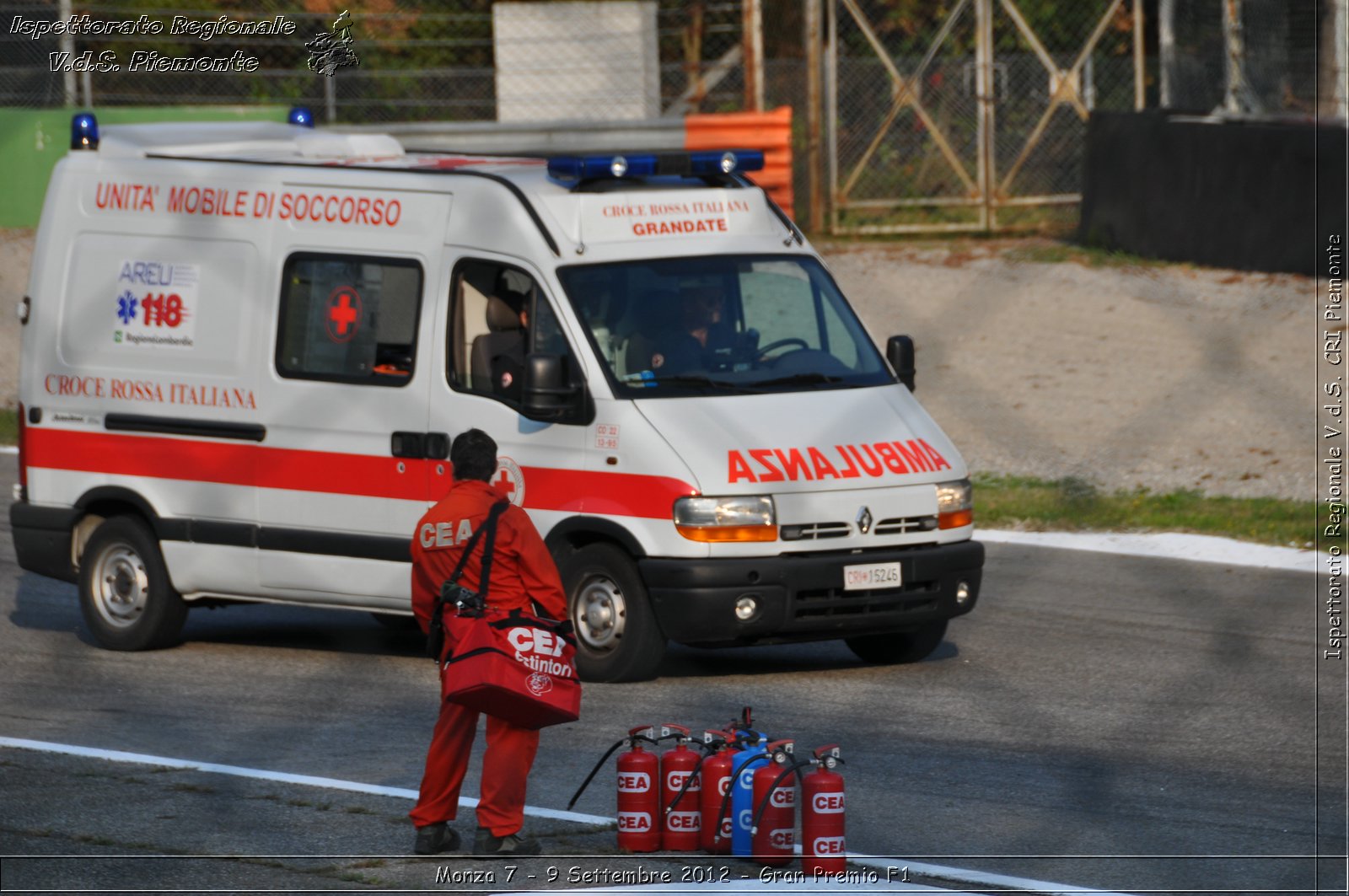 Monza 7 - 9 Settembre 2012 - Gran Premio F1 - Croce Rossa Italiana - Ispettorato Regionale Volontari del Soccorso del Piemonte