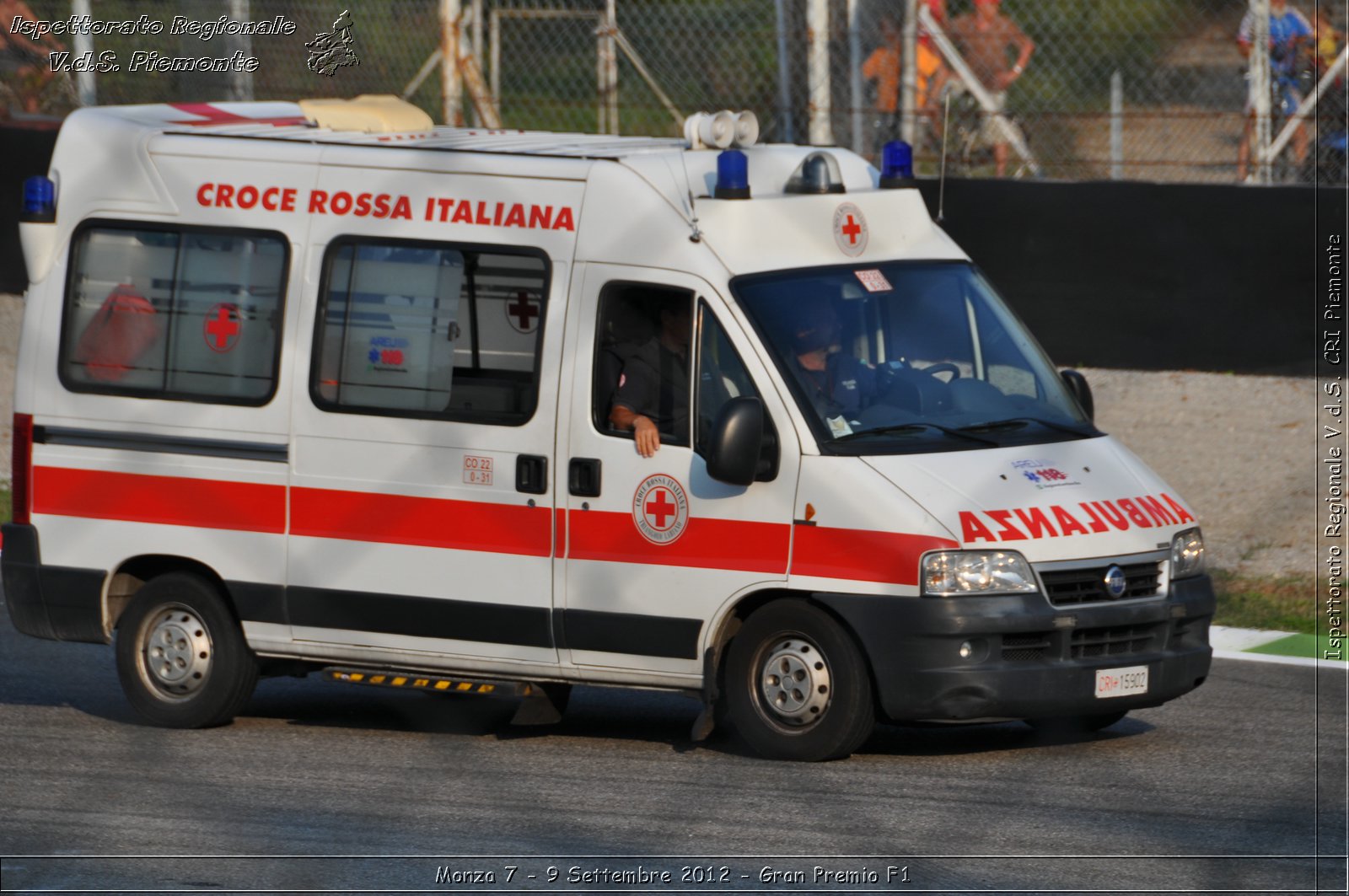 Monza 7 - 9 Settembre 2012 - Gran Premio F1 - Croce Rossa Italiana - Ispettorato Regionale Volontari del Soccorso del Piemonte