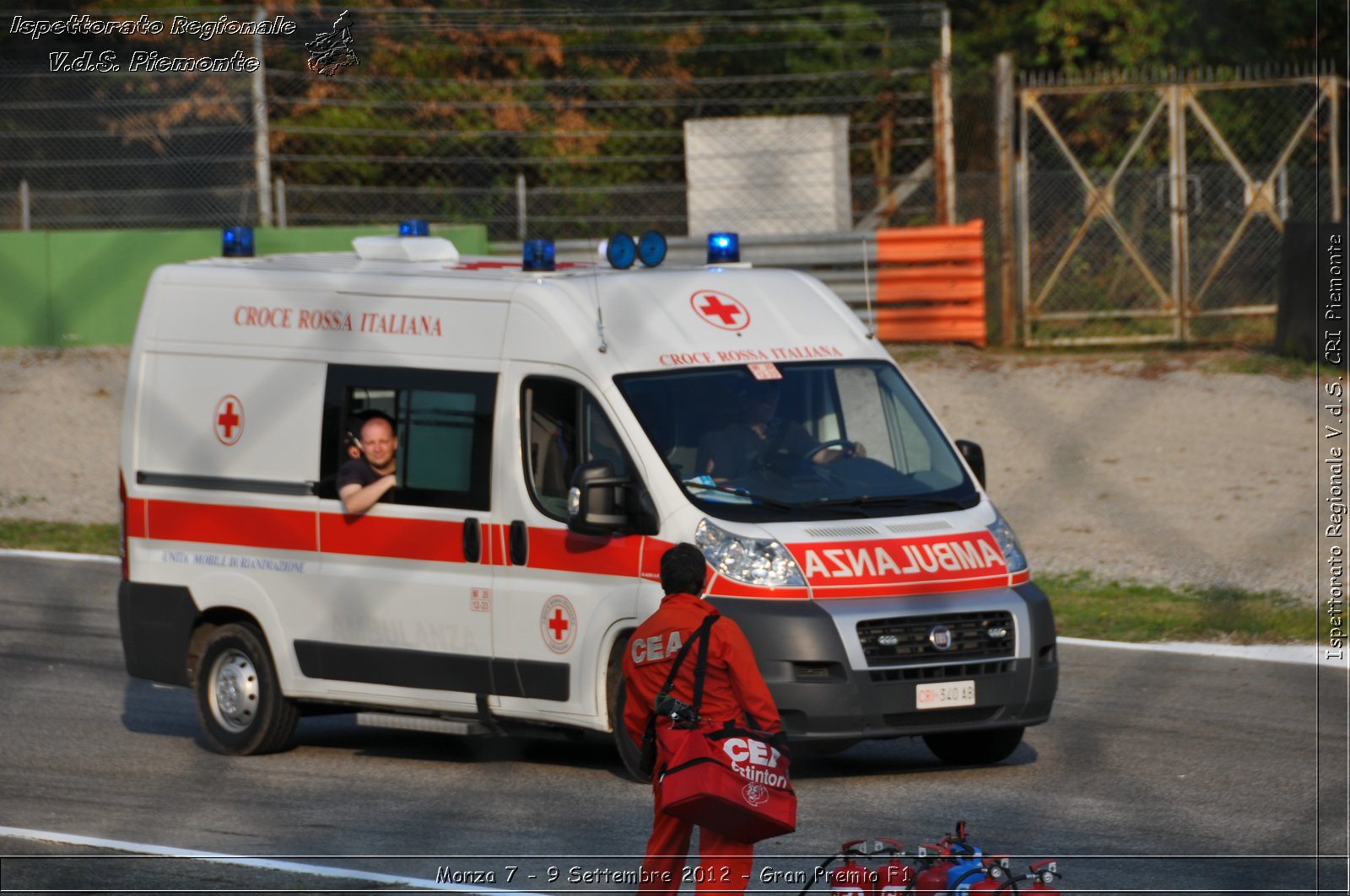 Monza 7 - 9 Settembre 2012 - Gran Premio F1 - Croce Rossa Italiana - Ispettorato Regionale Volontari del Soccorso del Piemonte