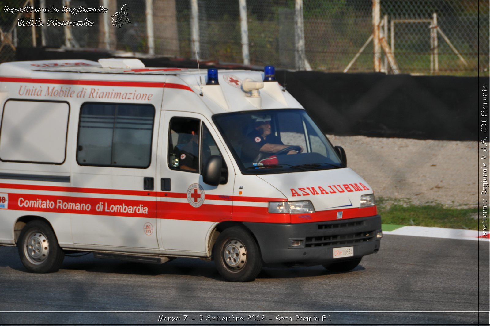 Monza 7 - 9 Settembre 2012 - Gran Premio F1 - Croce Rossa Italiana - Ispettorato Regionale Volontari del Soccorso del Piemonte