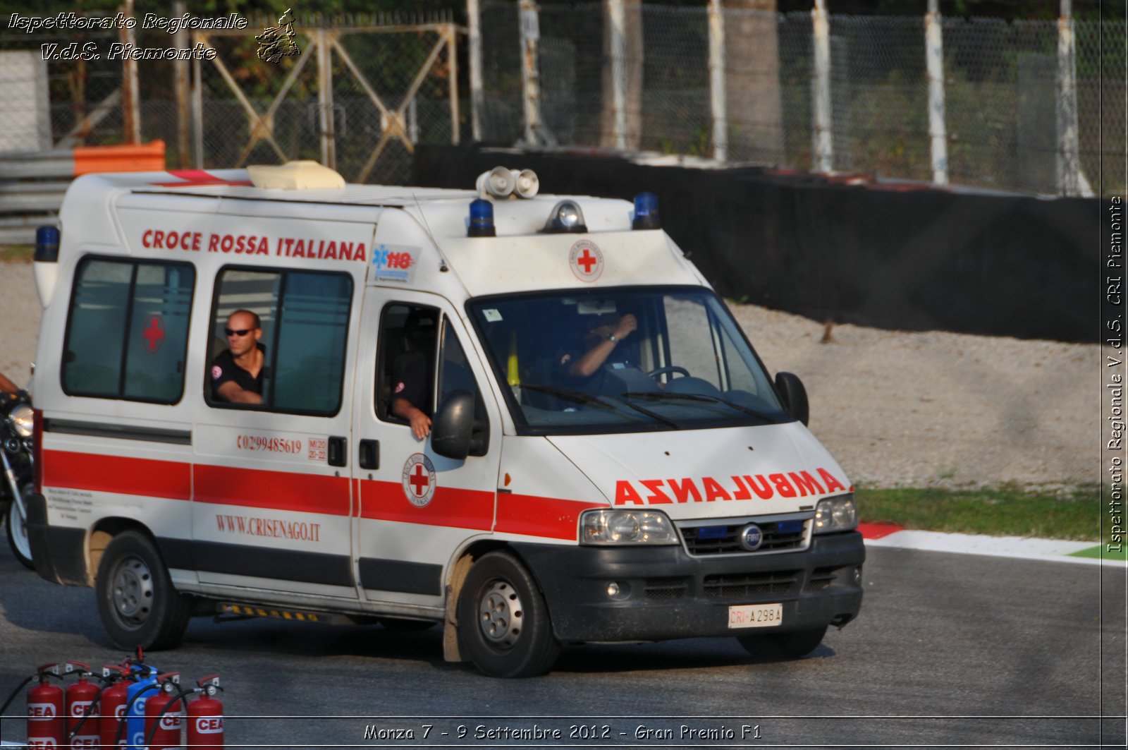 Monza 7 - 9 Settembre 2012 - Gran Premio F1 - Croce Rossa Italiana - Ispettorato Regionale Volontari del Soccorso del Piemonte