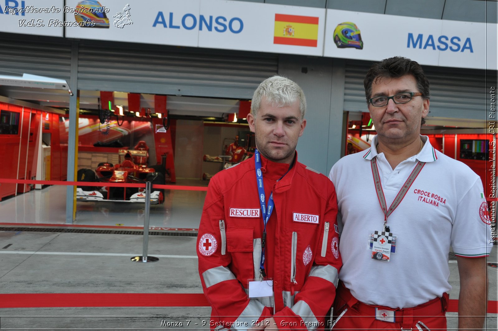 Monza 7 - 9 Settembre 2012 - Gran Premio F1 - Croce Rossa Italiana - Ispettorato Regionale Volontari del Soccorso del Piemonte