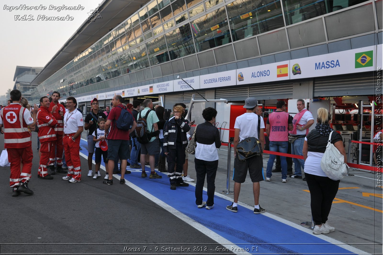 Monza 7 - 9 Settembre 2012 - Gran Premio F1 - Croce Rossa Italiana - Ispettorato Regionale Volontari del Soccorso del Piemonte