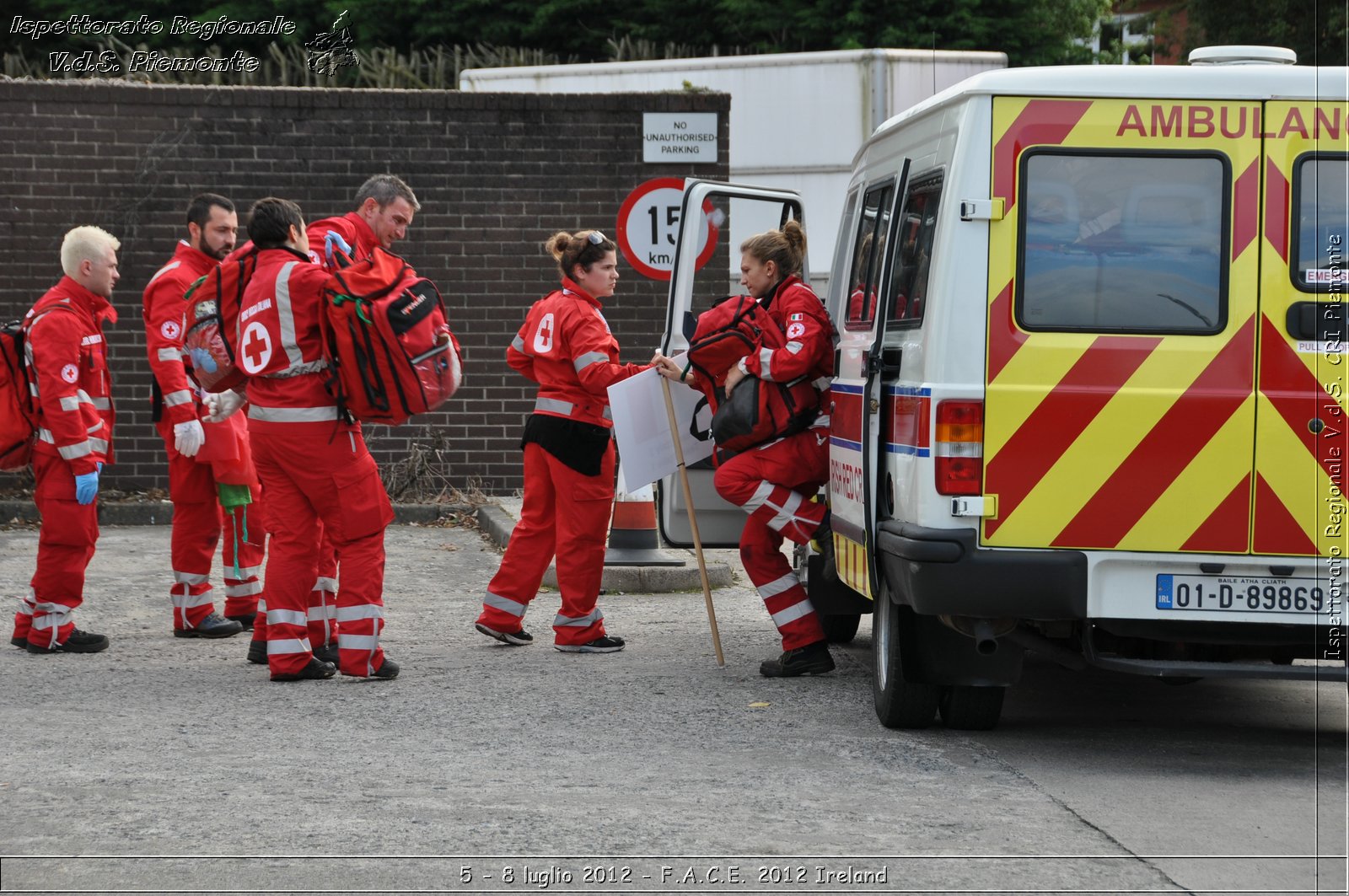 5 - 8 luglio - F.A.C.E. 2012 Ireland - Croce Rossa Italiana - Ispettorato Regionale Volontari del Soccorso del Piemonte