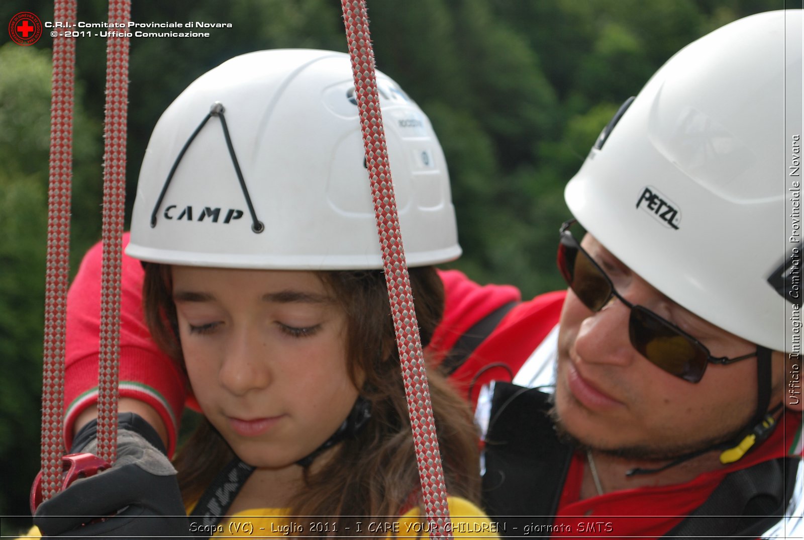 Scopa (VC) - Luglio 2011 - I CARE YOUR CHILDREN - giornata con operatori SMTS (Soccorsi con Mezzi e Tecniche Speciali)  -  Croce Rossa Italiana - Ufficio Immagine Comitato Provinciale Novara