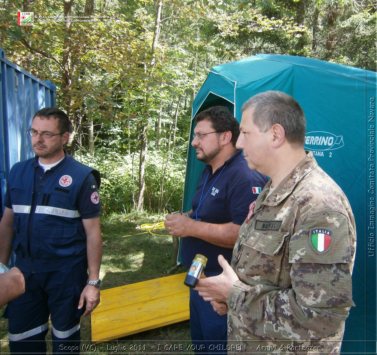 Scopa (VC) - Luglio 2011 - I CARE YOUR CHILDREN - Arrivi & Partenze -  Croce Rossa Italiana - Ufficio Immagine Comitato Provinciale Novara