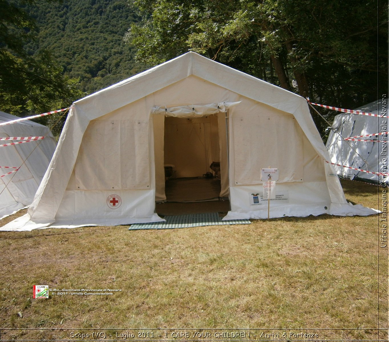 Scopa (VC) - Luglio 2011 - I CARE YOUR CHILDREN - Arrivi & Partenze -  Croce Rossa Italiana - Ufficio Immagine Comitato Provinciale Novara