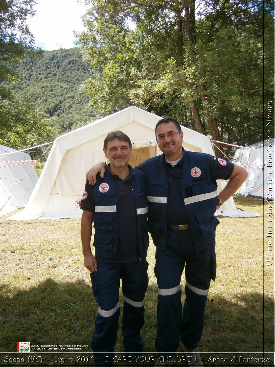 Scopa (VC) - Luglio 2011 - I CARE YOUR CHILDREN - Arrivi & Partenze -  Croce Rossa Italiana - Ufficio Immagine Comitato Provinciale Novara