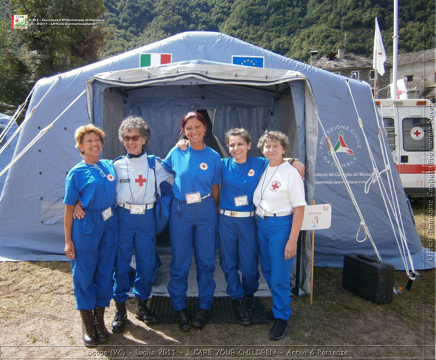 Scopa (VC) - Luglio 2011 - I CARE YOUR CHILDREN - Arrivi & Partenze -  Croce Rossa Italiana - Ufficio Immagine Comitato Provinciale Novara
