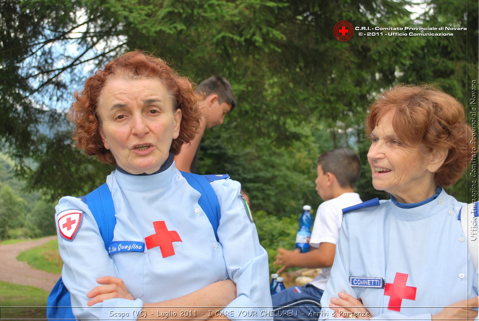 Scopa (VC) - Luglio 2011 - I CARE YOUR CHILDREN - Arrivi & Partenze -  Croce Rossa Italiana - Ufficio Immagine Comitato Provinciale Novara
