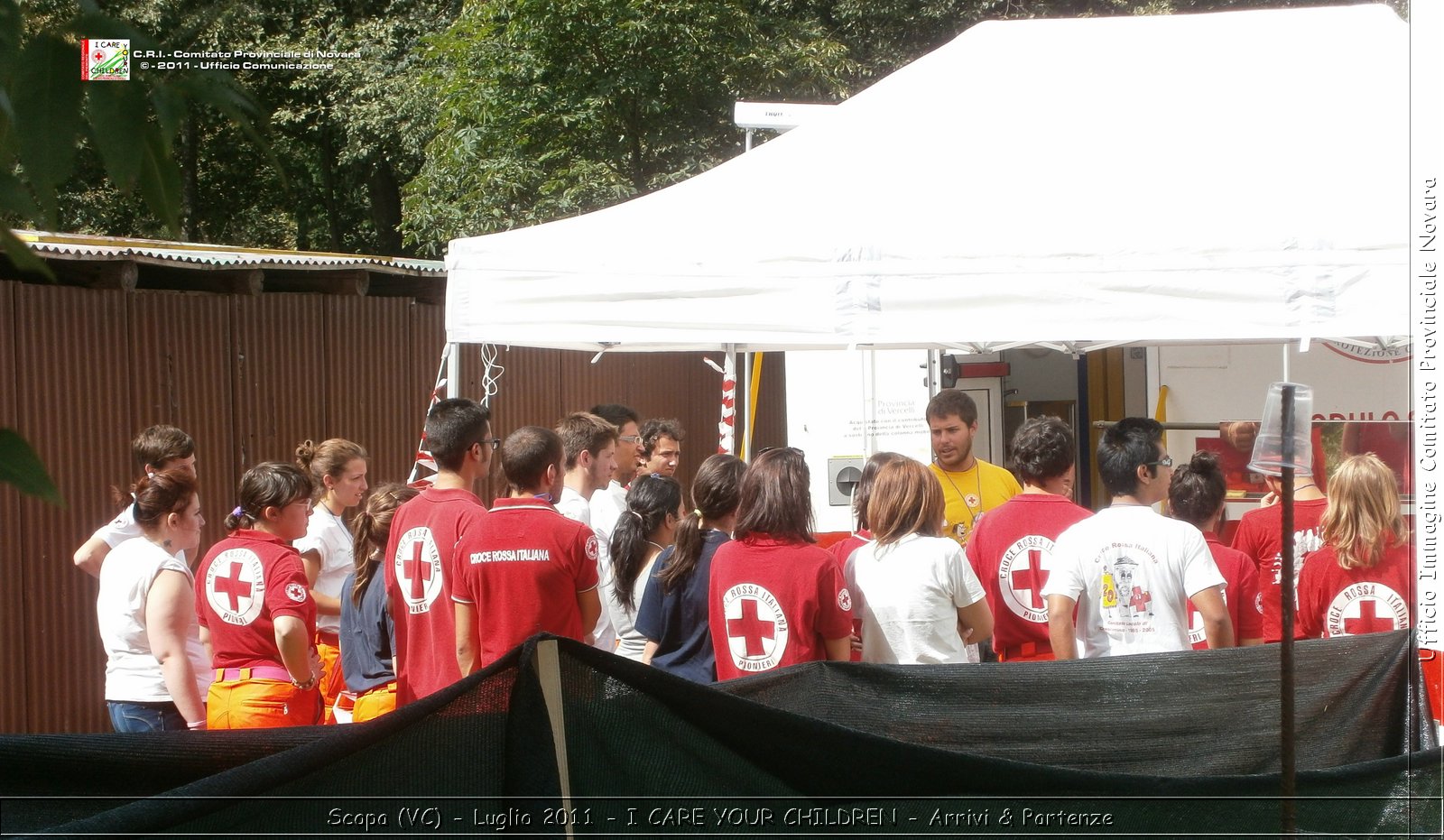 Scopa (VC) - Luglio 2011 - I CARE YOUR CHILDREN - Arrivi & Partenze -  Croce Rossa Italiana - Ufficio Immagine Comitato Provinciale Novara
