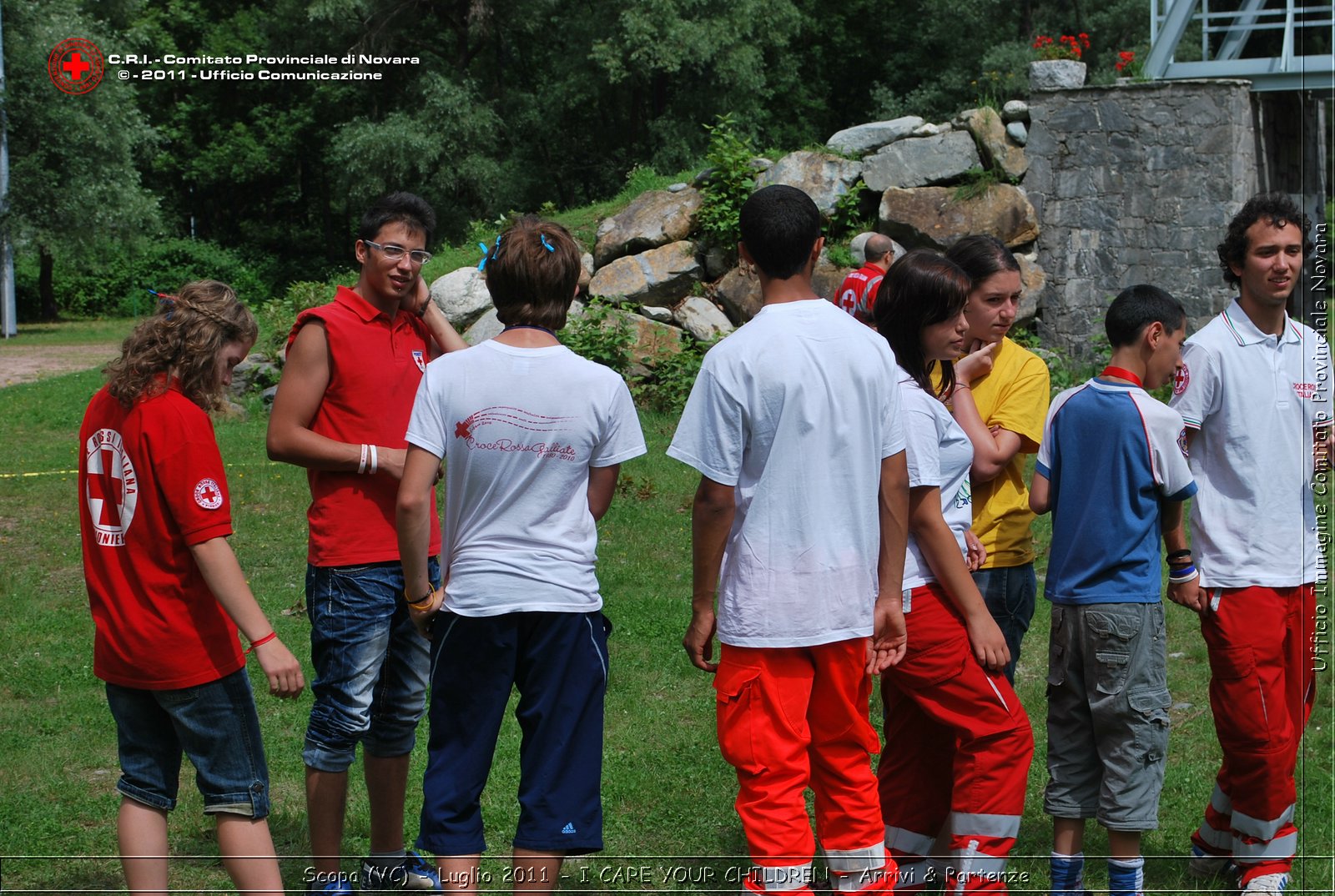 Scopa (VC) - Luglio 2011 - I CARE YOUR CHILDREN - Arrivi & Partenze -  Croce Rossa Italiana - Ufficio Immagine Comitato Provinciale Novara