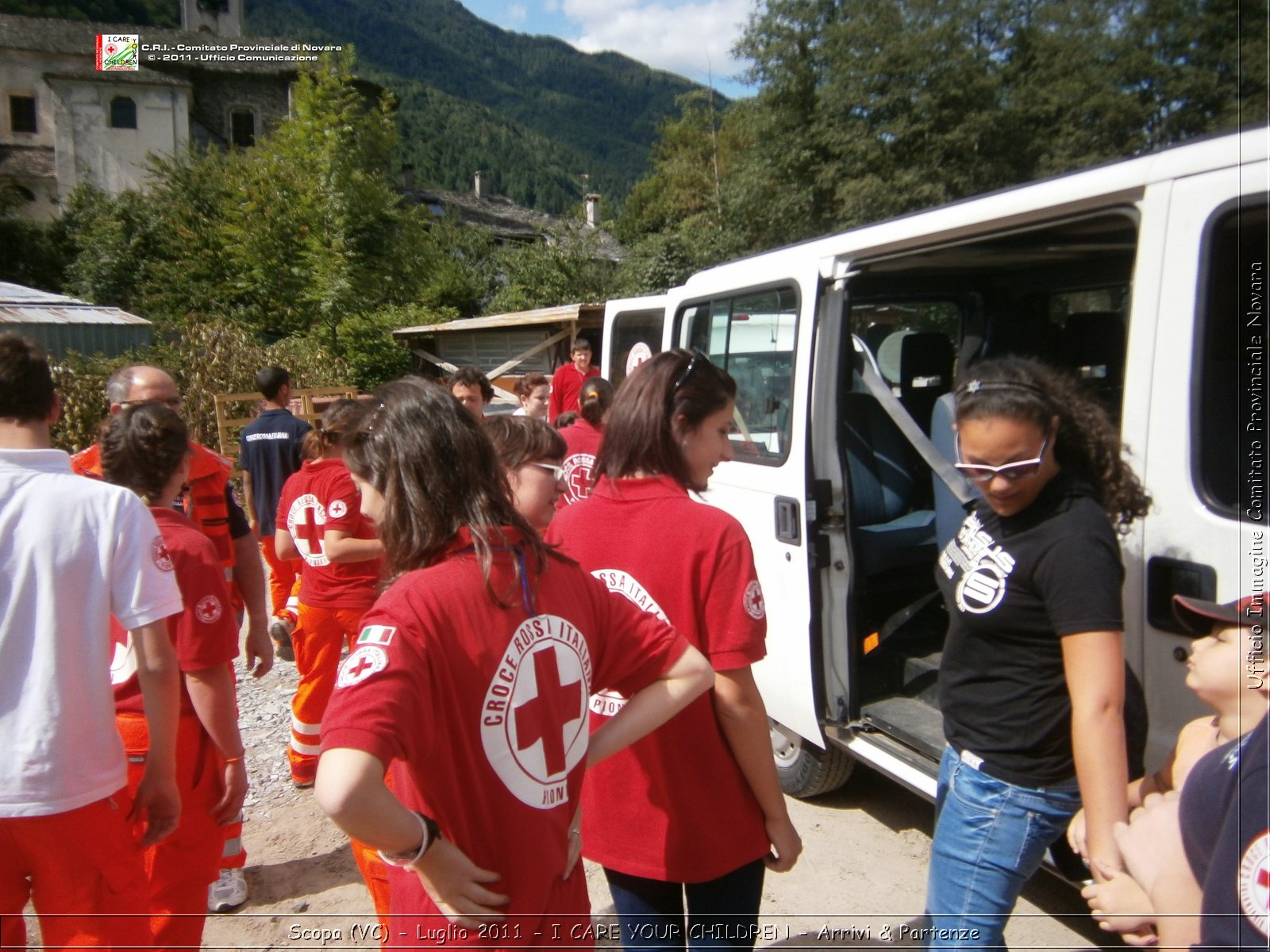 Scopa (VC) - Luglio 2011 - I CARE YOUR CHILDREN - Arrivi & Partenze -  Croce Rossa Italiana - Ufficio Immagine Comitato Provinciale Novara