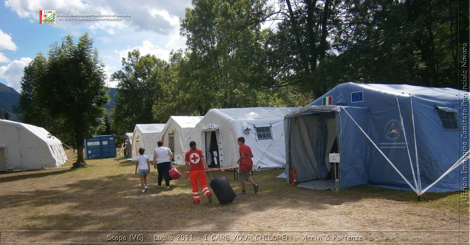 Scopa (VC) - Luglio 2011 - I CARE YOUR CHILDREN - Arrivi & Partenze -  Croce Rossa Italiana - Ufficio Immagine Comitato Provinciale Novara